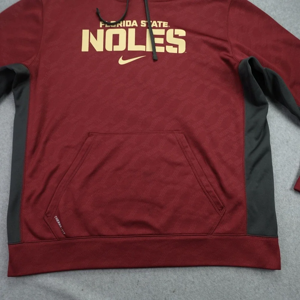 Florida State FSU Seminoles‎ Hoodie Mens XL Maroon Therma-FIT Nike NCAA